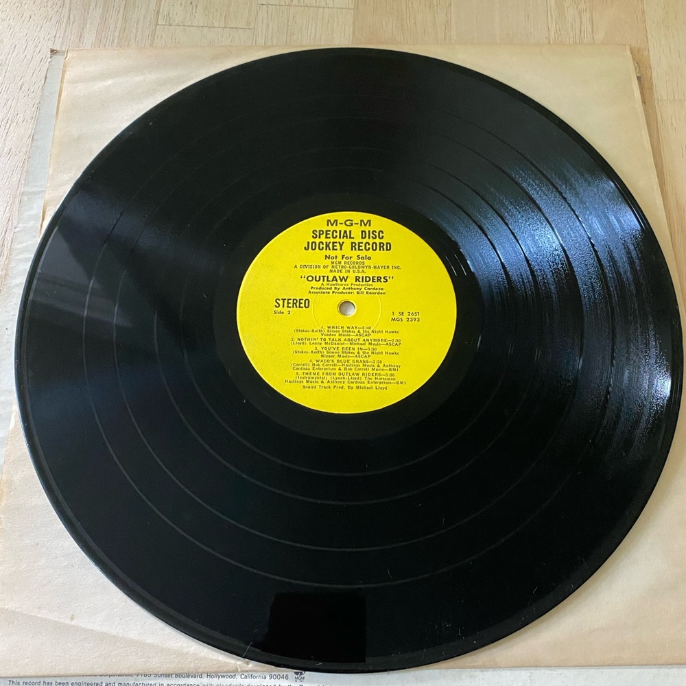 Outlaw Riders 1971 Promo LP - Picture 6 of 7